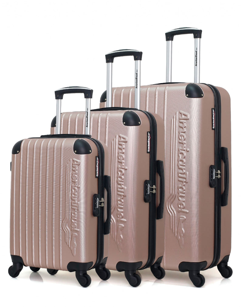 AMERICAN TRAVEL - SET DE 3 ABS BUDAPEST 4 Roues