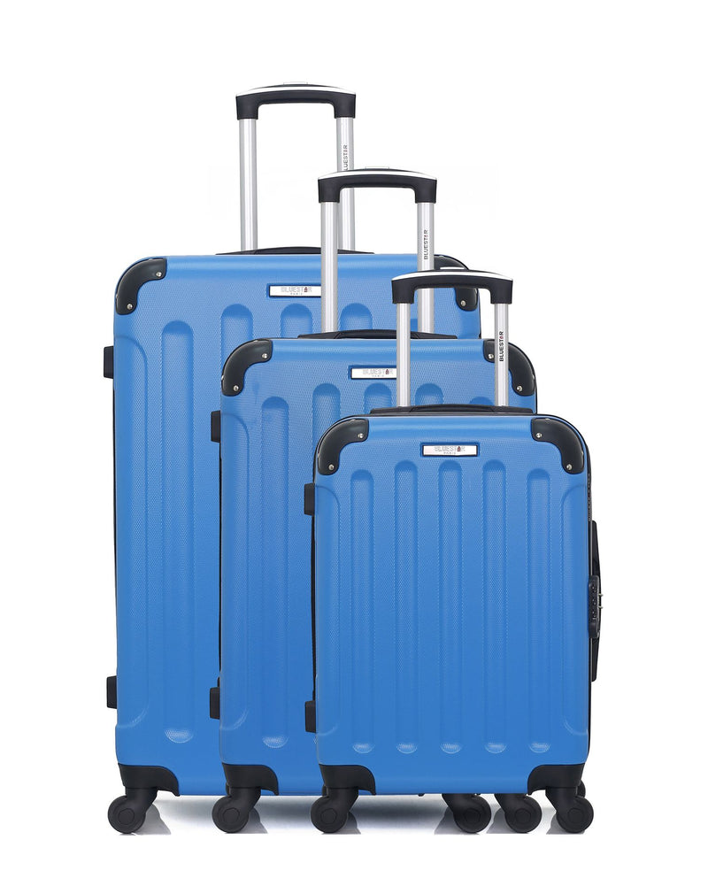 BLUESTAR - Set de 3 Valises MADRID 75 cm 4 Roues