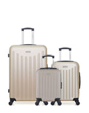 AMERICAN TRAVEL - LOT DE 3 - Valises grand format, cabine et cabine XXS BROOKLYN