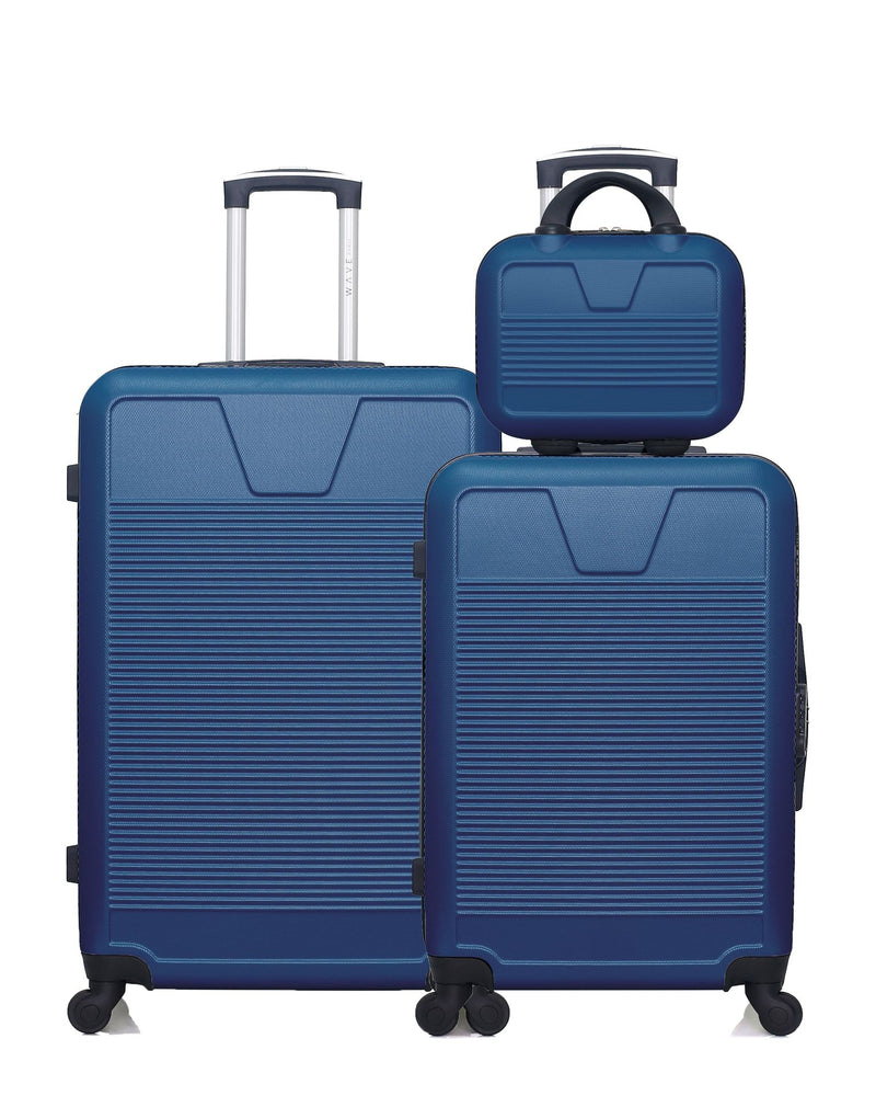 WAVE PARIS - Lot de 3 - Valise grand format, valise weekend et vanity SELENGA
