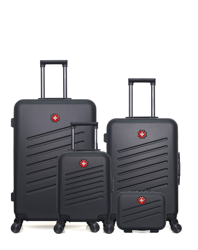 SWISS KOPPER - LOT DE 4 - Valises grand format, weekend, cabine XXS et vanity ZURICH
