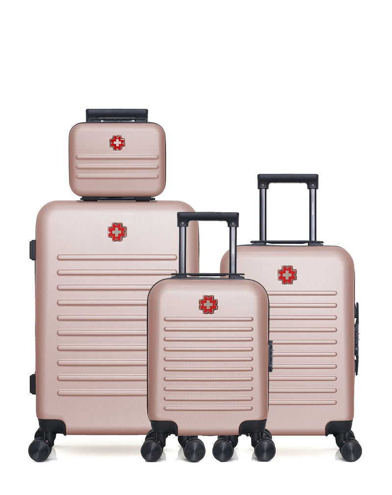 SWISS KOPPER  -  Lot de 4  -  Valise weekend, valise cabine, valise cabine XXS et vanity WIL