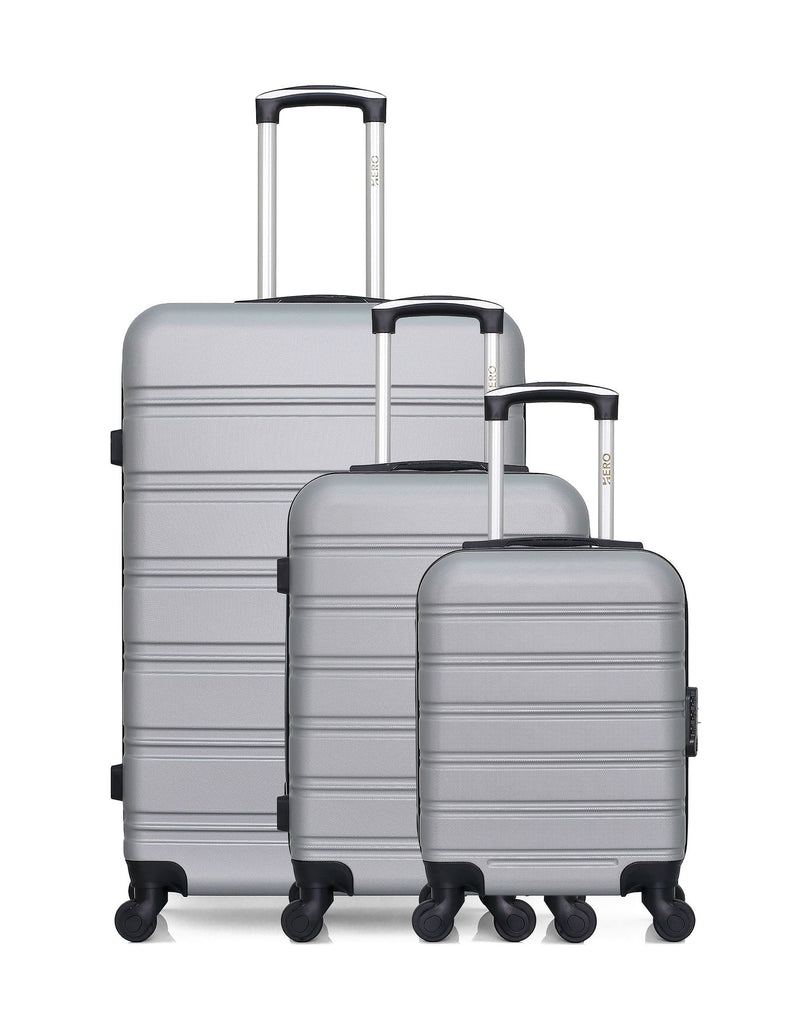 HERO - Lot de 3 - Valise grand format, valise cabine et valise cabine XXS RENOSO