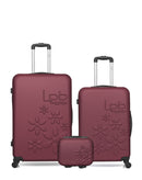 Lot de 3 - Valises grand format, weekend et vanity ELEONOR