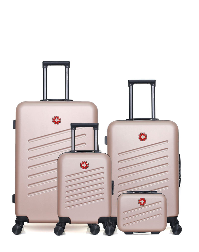 SWISS KOPPER - LOT DE 4 - Valises grand format, weekend, cabine XXS et vanity ZURICH