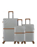 Lot de 3 Valises Rigides Grand Format, Cabine et Cabine XS OAKLAND