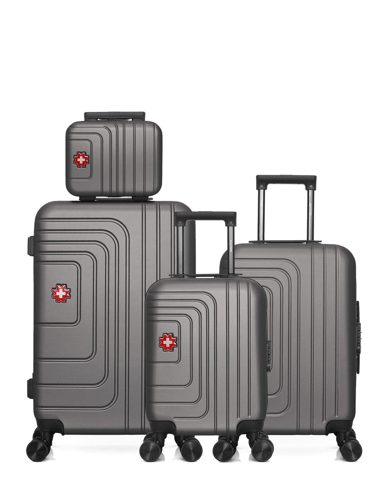 SWISS KOPPER  -  Lot de 4  -  Valise weekend, valise cabine, valise cabine XXS et vanity RUTI