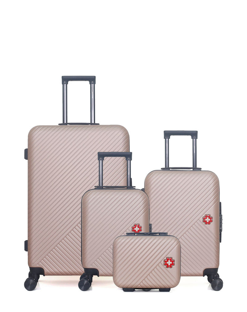 SWISS KOPPER - LOT DE 4 - Valises grand format, cabine, cabine XXS et vanity SPIEZ