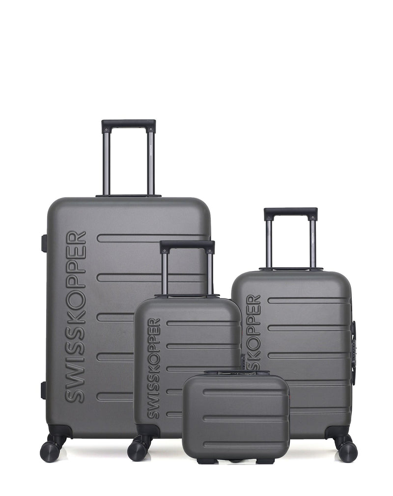 SWISS KOPPER - LOT DE 4 - Valises grand format, cabine, cabine XXS et vanity AIGLE