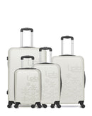 Lot de 4 Valises Rigides Grand Format, Moyenne, Cabine, Cabine XXS ELEONOR