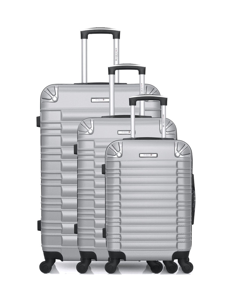 BLUESTAR - Set de 3 Valises LIMA 75 cm 4 Roues