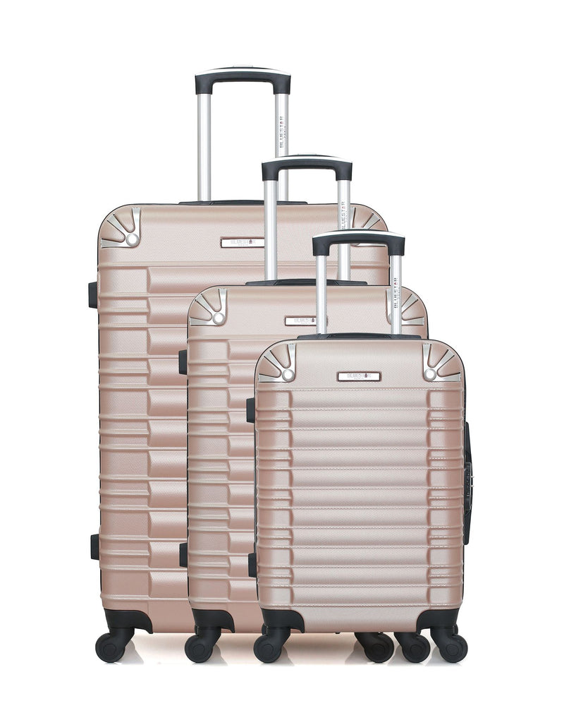 BLUESTAR - Set de 3 Valises LIMA 75 cm 4 Roues
