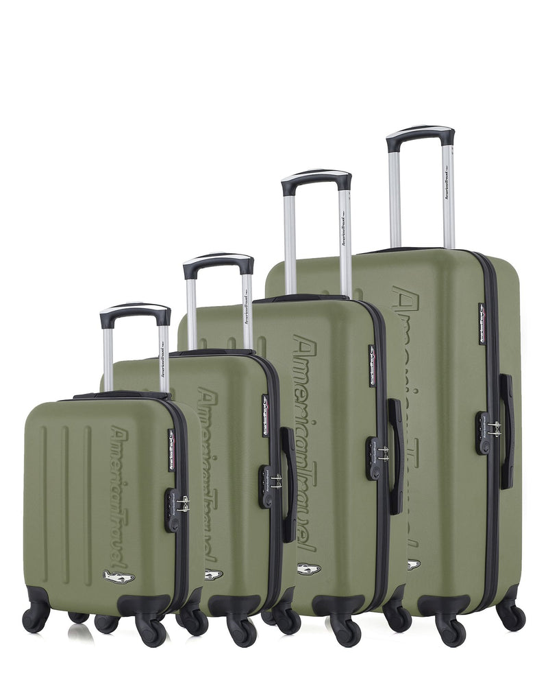 AMERICAN TRAVEL - Set de 4 Valises BRONX-M 75 cm 4 Roues