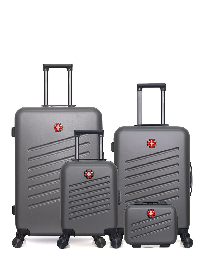 SWISS KOPPER - LOT DE 4 - Valises grand format, weekend, cabine XXS et vanity ZURICH