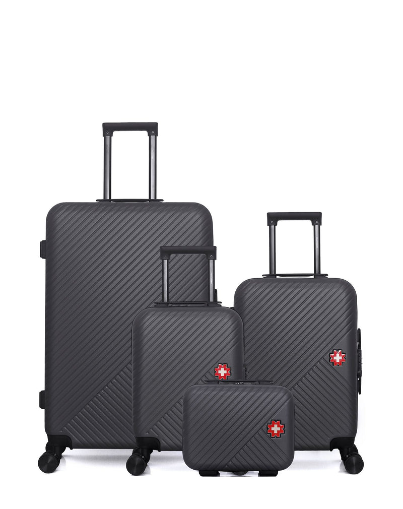SWISS KOPPER - LOT DE 4 - Valises grand format, cabine, cabine XXS et vanity SPIEZ