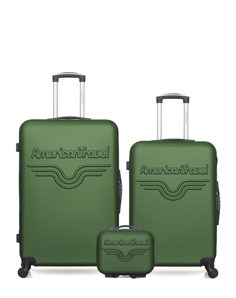 AMERICAN TRAVEL - Lot de 3 - Valises grand format, weekend et vanity CHELSEA