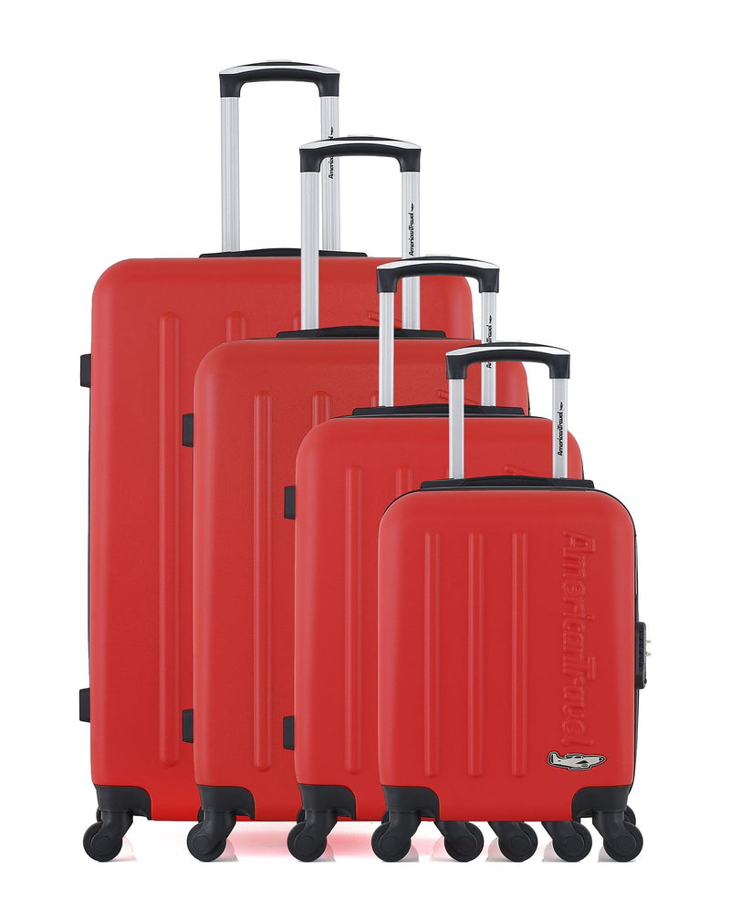 AMERICAN TRAVEL - Set de 4 Valises BRONX-M 75 cm 4 Roues
