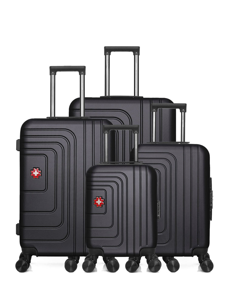 SWISS KOPPER  -  Lot de 4  -  Valise grand format, valise weekend, valise cabine, valise cabine XXS RUTI