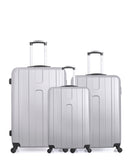 Lot de 3 Valises Rigides Grand Format, Taille Moyenne et Cabine ATLANTA