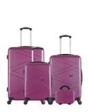 WAVE PARIS - Lot de 4 - Valises Grand Format, Weekend, Cabine et Vanity AMAZONE
