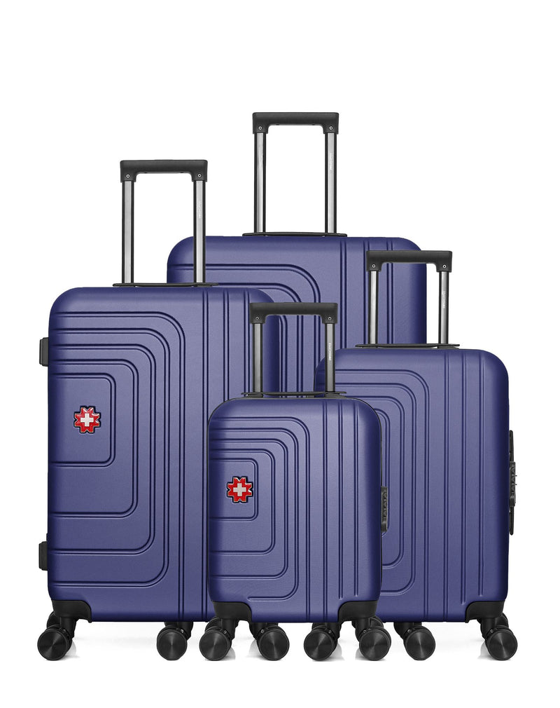 SWISS KOPPER  -  Lot de 4  -  Valise grand format, valise weekend, valise cabine, valise cabine XXS RUTI