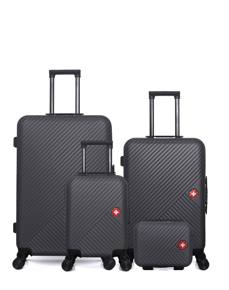 SWISS KOPPER - LOT DE 4 - Valises grand format, weekend, cabine XXS et vanity SPIEZ