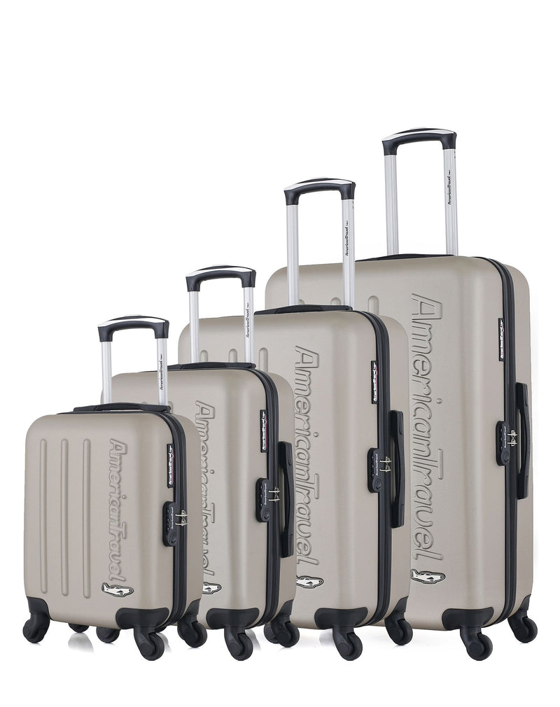 AMERICAN TRAVEL - Set de 4 Valises BRONX-M 75 cm 4 Roues