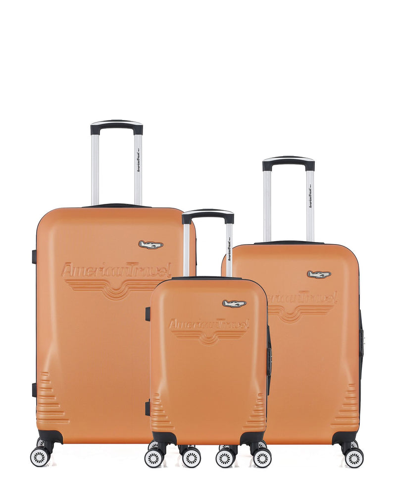 AMERICAN TRAVEL - LOT DE 3 - Valises grand format, weekend et cabine DC
