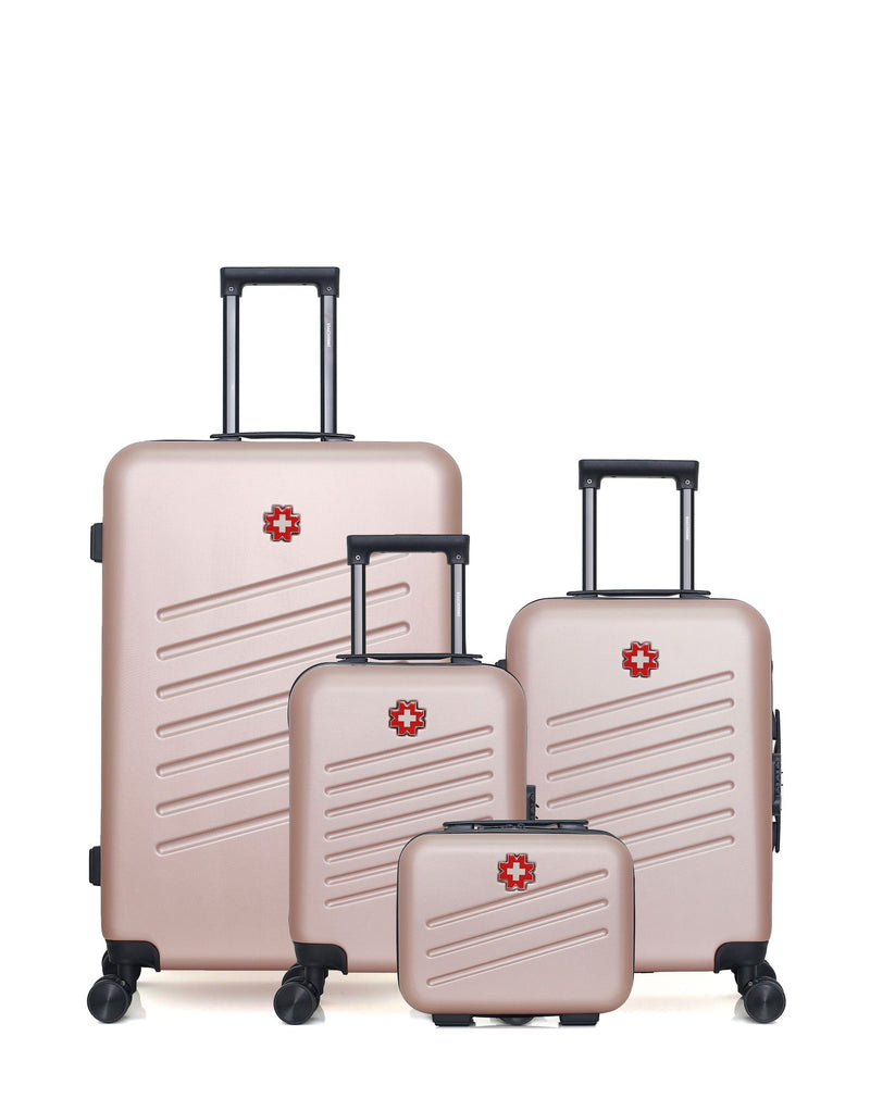 SWISS KOPPER - LOT DE 4 - Valises grand format, cabine, cabine XXS et vanity ZURICH
