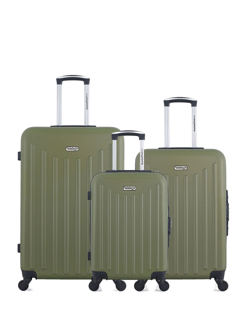 AMERICAN TRAVEL - LOT DE 3 - Valises grand format, weekend et cabine BROOKLYN