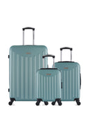AMERICAN TRAVEL - LOT DE 3 - Valises grand format, cabine et cabine XXS BROOKLYN