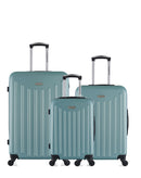 AMERICAN TRAVEL - LOT DE 3 - Valises grand format, weekend et cabine BROOKLYN