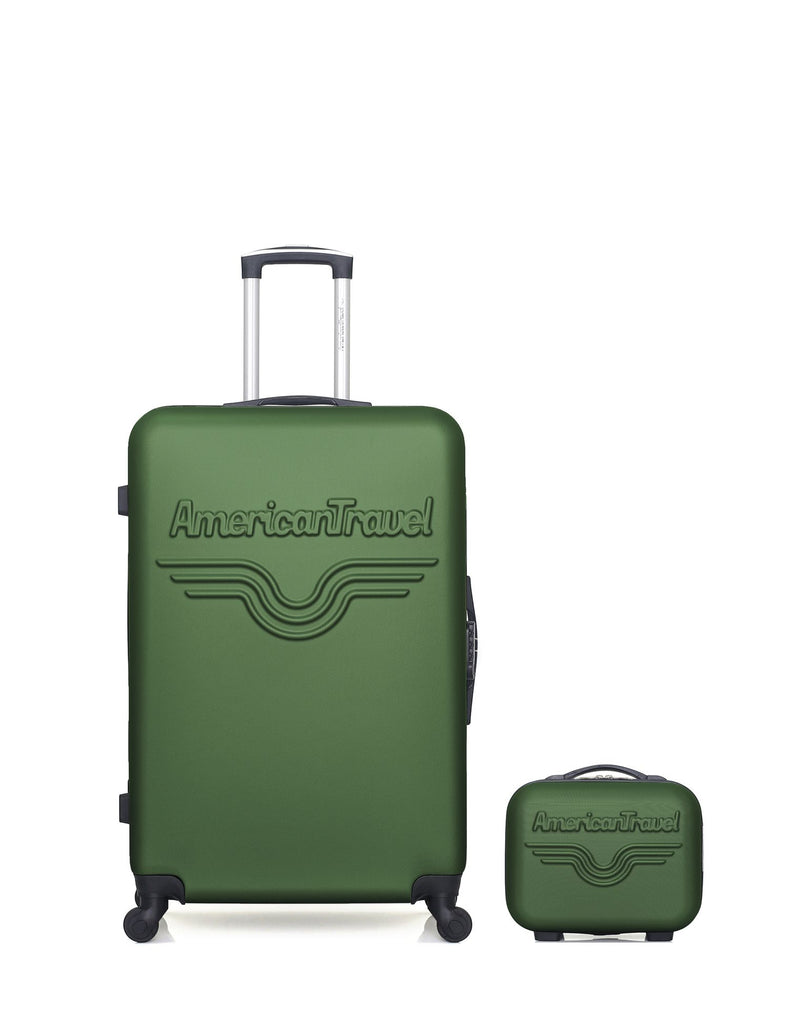 AMERICAN TRAVEL - LOT DE 2 - Valises grand format et vanity CHELSEA