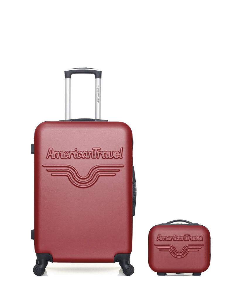 AMERICAN TRAVEL - LOT DE 2 - Valises weekend et vanity CHELSEA