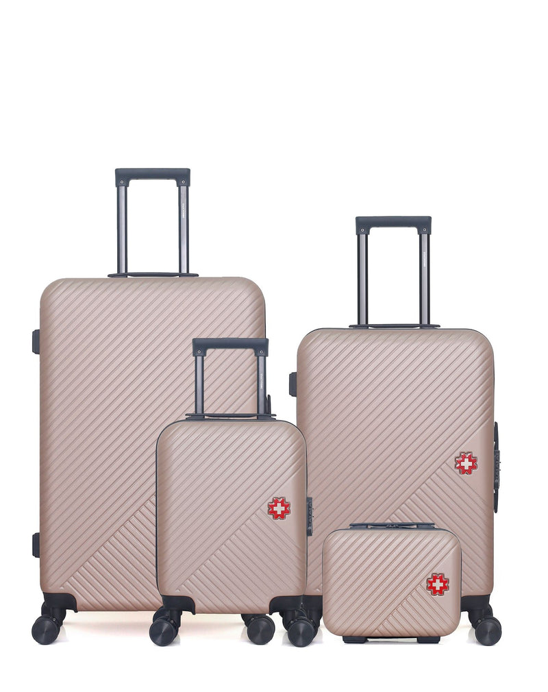 SWISS KOPPER - LOT DE 4 - Valises grand format, weekend, cabine XXS et vanity SPIEZ