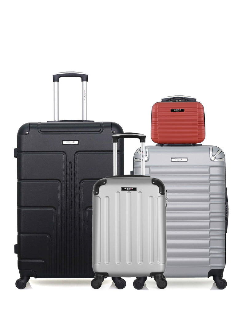 BLUESTAR - Lot de 4 - Valises grand format OTTAWA, weekend LIMA, cabine XS MADRID-E et vanity LIMA-K