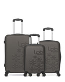 Lot de 3 Valises Rigides Taille Moyenne, Cabine et Cabine XXS ELEONOR