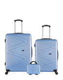 WAVE PARIS - Lot de 3 - Valises Grand Format, Weekend et Vanity AMAZONE