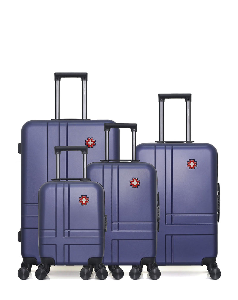 SWISS KOPPER - LOT DE 4 - Valises grand format, weekend, cabine et cabine XXS USTER