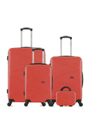 WAVE PARIS - Lot de 4 - Valises Grand Format, Weekend, Cabine et Vanity AMAZONE