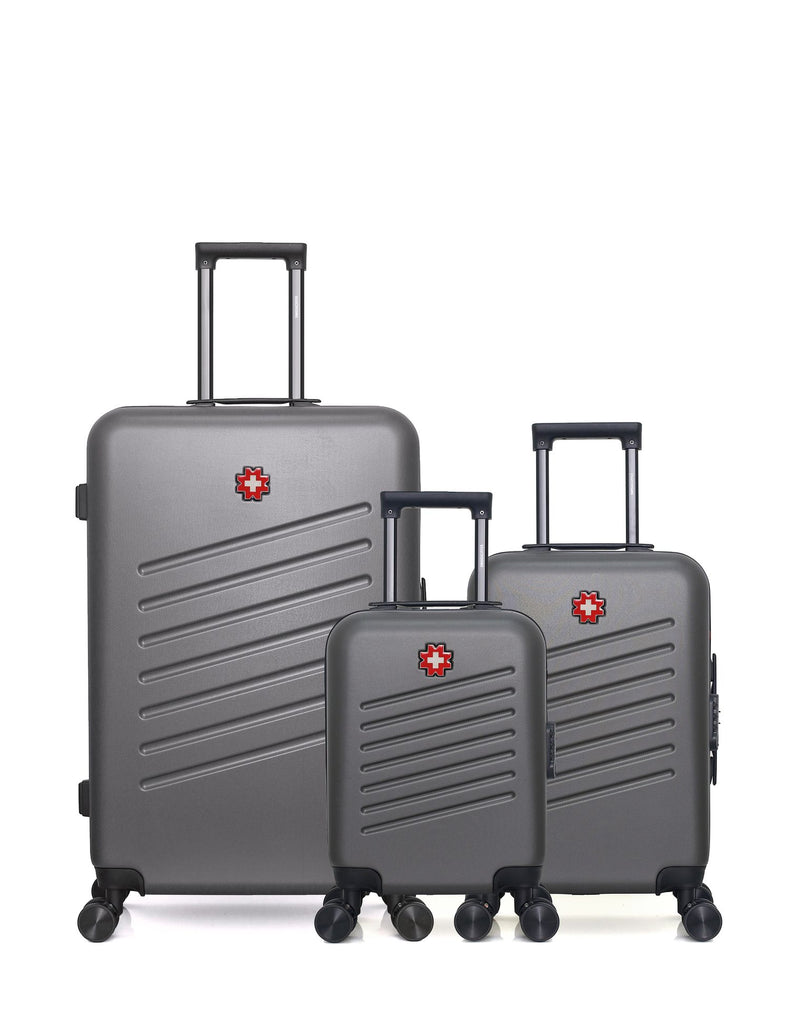 SWISS KOPPER - LOT DE 3 - Valises grand format, cabine et cabine XXS ZURICH