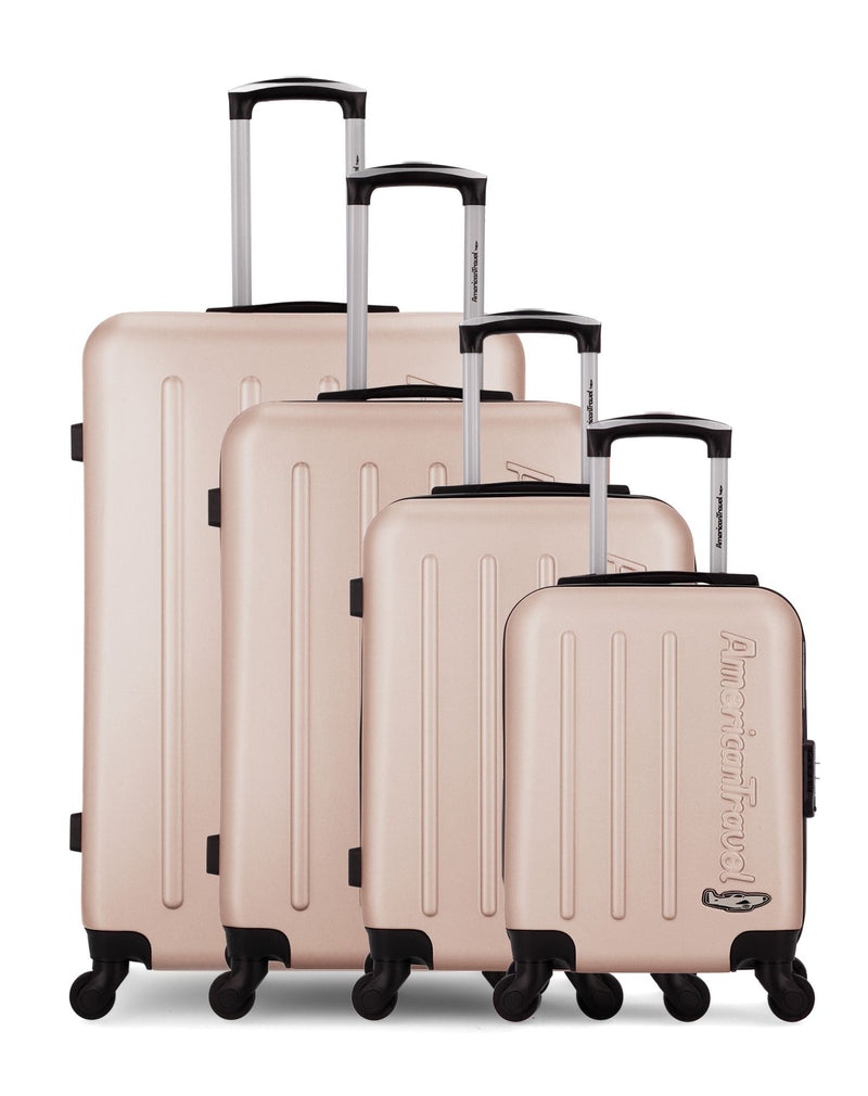 AMERICAN TRAVEL - Set de 4 Valises BRONX-M 75 cm 4 Roues