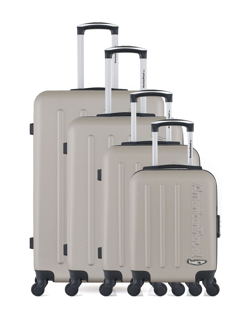 AMERICAN TRAVEL - Set de 4 Valises BRONX-M 75 cm 4 Roues