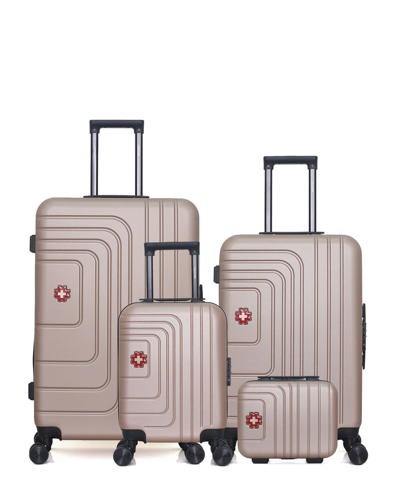 SWISS KOPPER - Lot de 4 - Valises grand format, weekend, cabine XXS et vanity RUTI