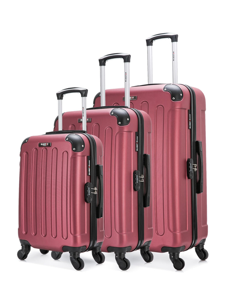 BLUESTAR - Set de 3 Valises MADRID 75 cm 4 Roues