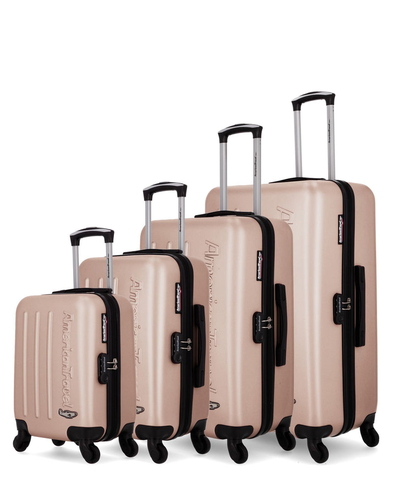 AMERICAN TRAVEL - Set de 4 Valises BRONX-M 75 cm 4 Roues