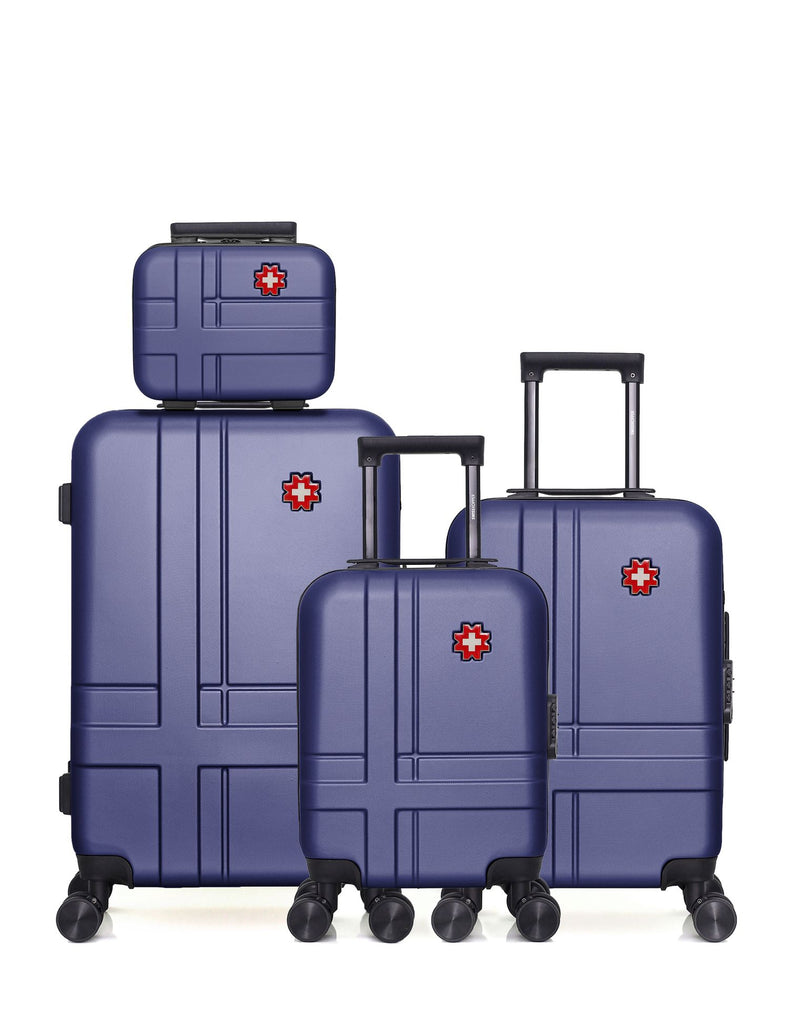 SWISS KOPPER  -  Lot de 4  -  Valise weekend, valise cabine, valise cabine XXS et vanity USTER