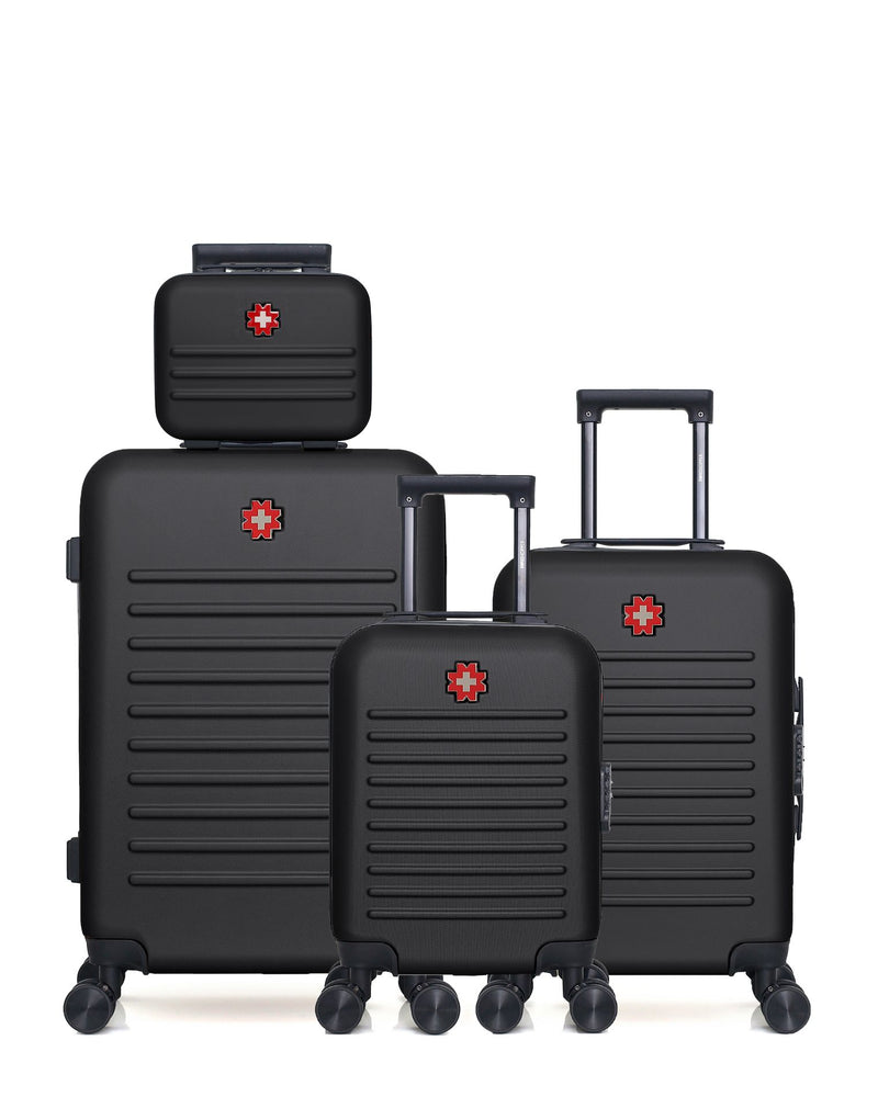 SWISS KOPPER  -  Lot de 4  -  Valise weekend, valise cabine, valise cabine XXS et vanity WIL