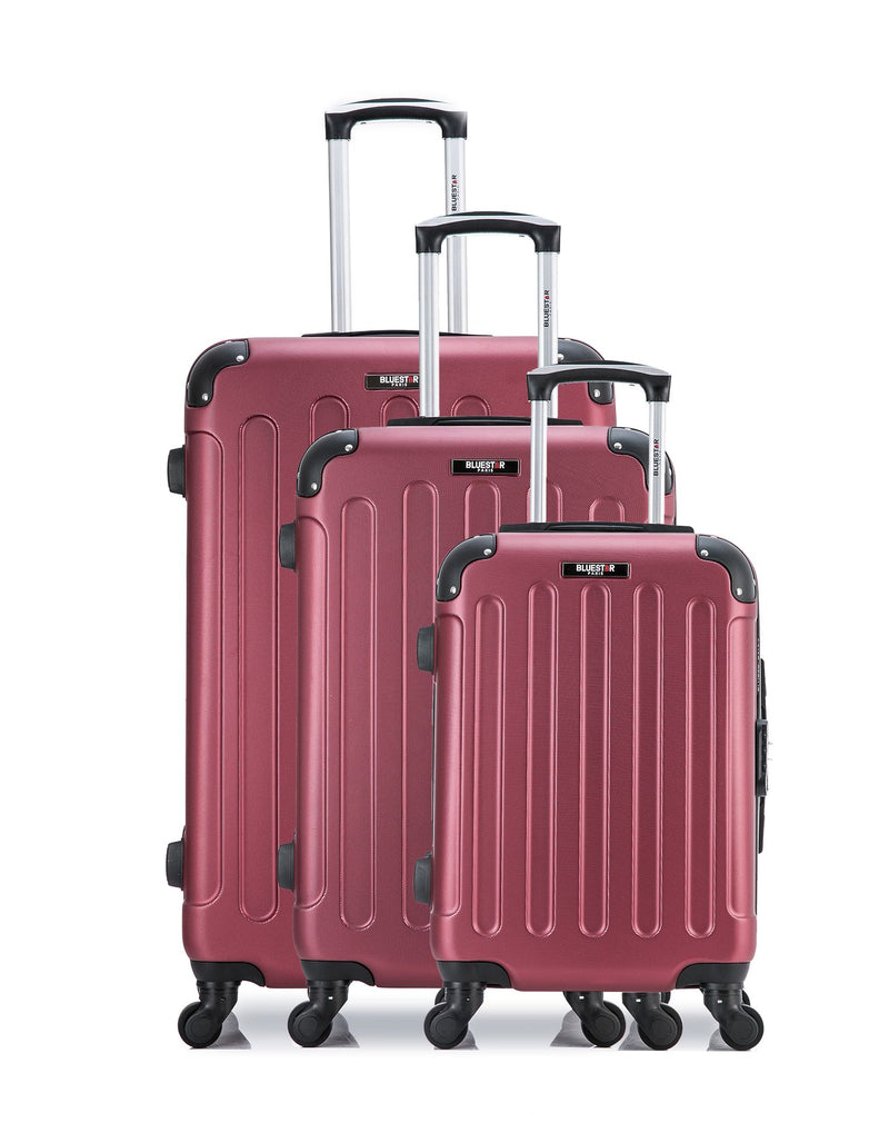 BLUESTAR - Set de 3 Valises MADRID 75 cm 4 Roues