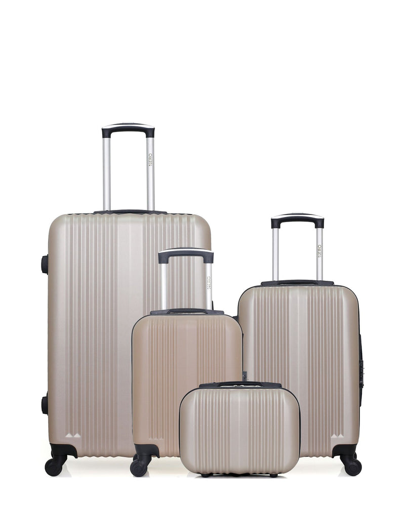 HERO - LOT DE 4 - Valises grand format, cabine, cabine XXS et vanity LIPARI